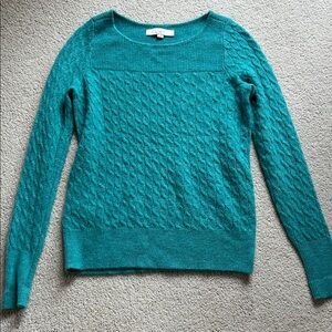 Loft Teal Cable Knit Women's Sweater